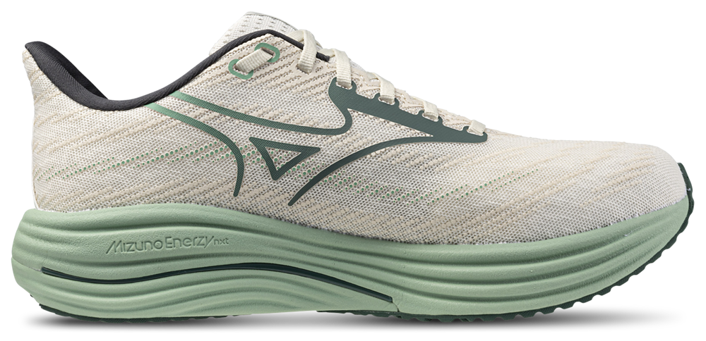 Mizuno Wave Rider 29 Wide - Men's White/Bistro Green product view