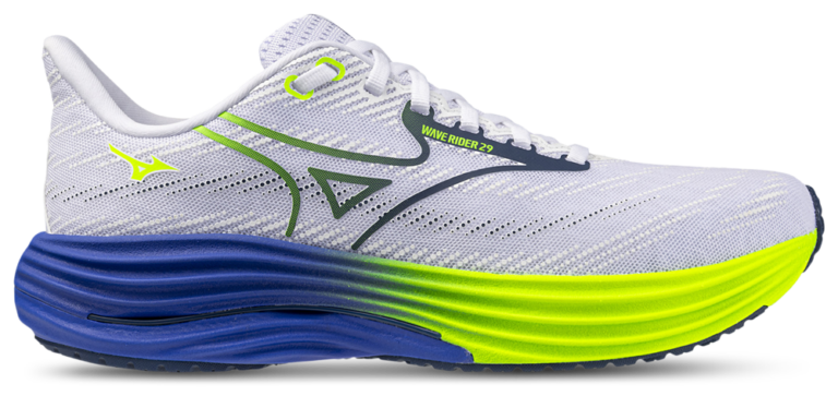 Mizuno Wave Rider 29 Wide - Men's White/Estate Blue product view