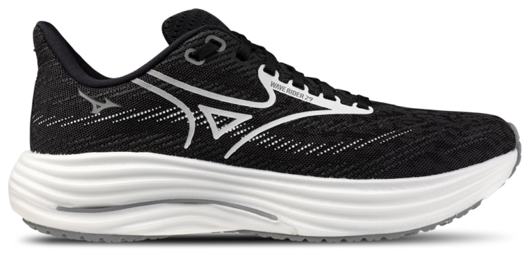 Mizuno Wave Rider 29 Wide - Women's Black Sand/White product view