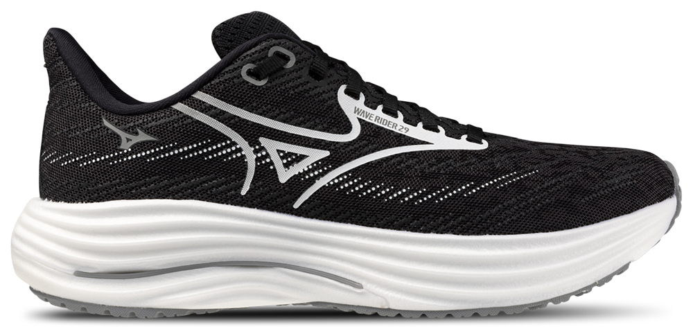 Mizuno Wave Rider 29 Wide - Women's Black Sand/White product view