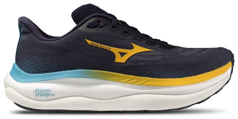 Mizuno Wave Sky 9 - Men's Baritone Blue/Citrus product view