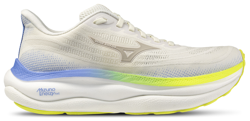 Mizuno Wave Sky 9 Wide - Women's Snow White/Silver Birch product view