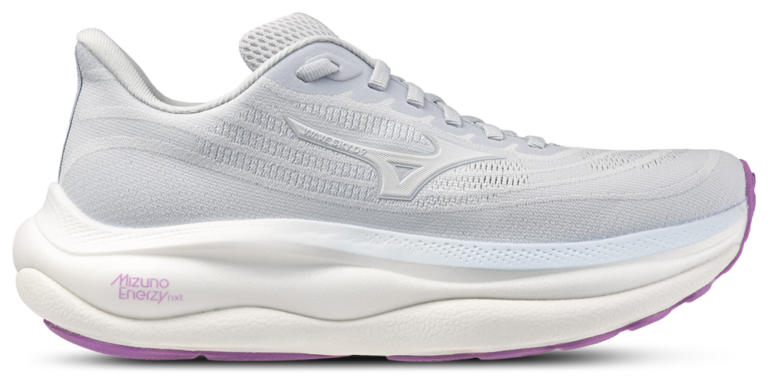 Mizuno Wave Sky 9 Wide - Women's White/Ancient Water product view