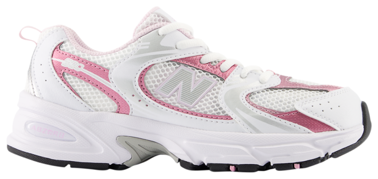 New Balance 530 - Girls' Grade School White/Pink/Silver product view