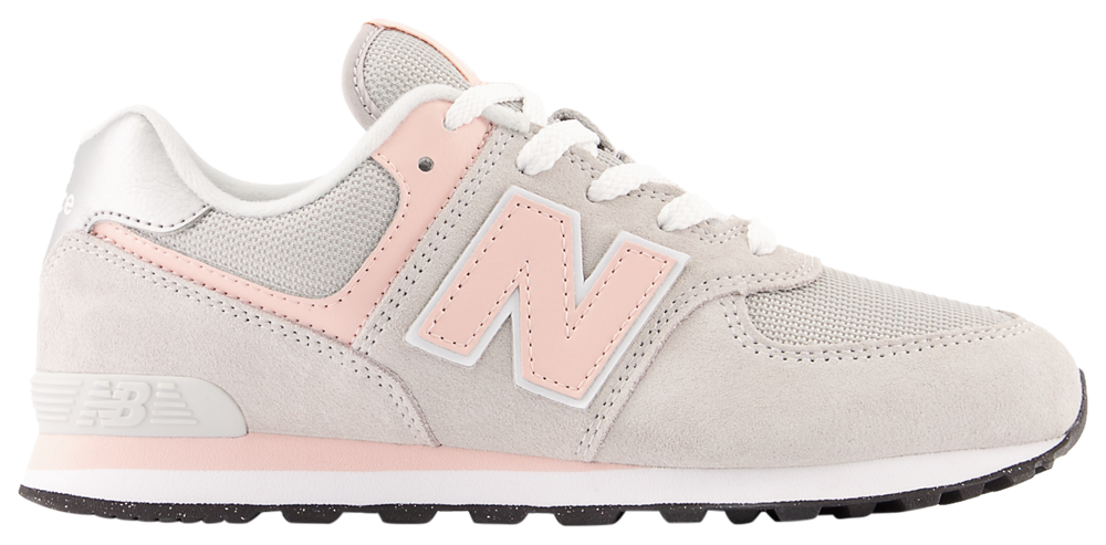 New Balance 574 Core - Boys' Grade School Grey/Pink product view