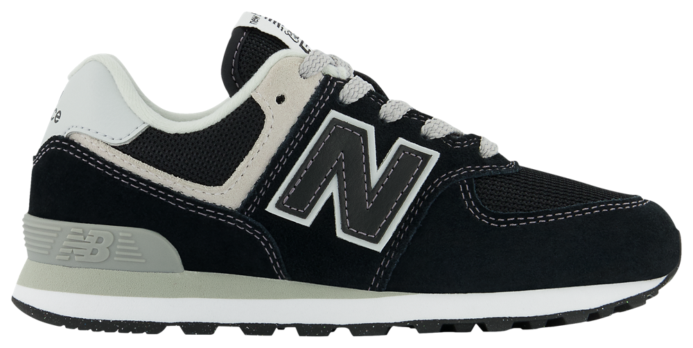New Balance 574 Core - Boys' Preschool White/Black product view