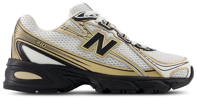 New Balance 740 - Boys' Grade School White/Gold/Black product view