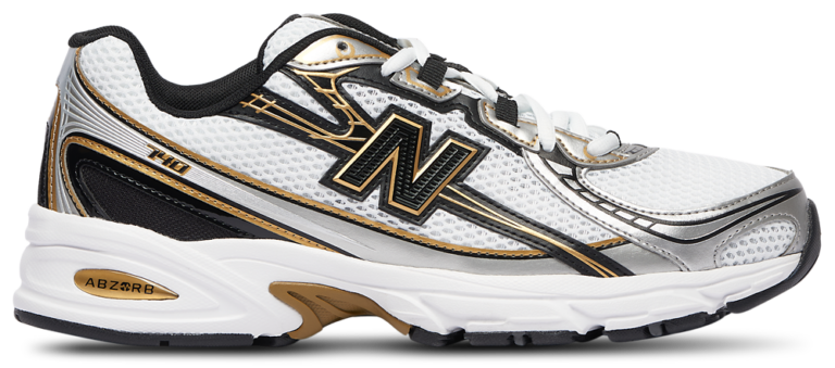 New Balance 740 - Men's White/Black/Gold product view
