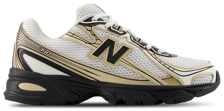 New Balance 740 - Men's White/Black/Gold product view