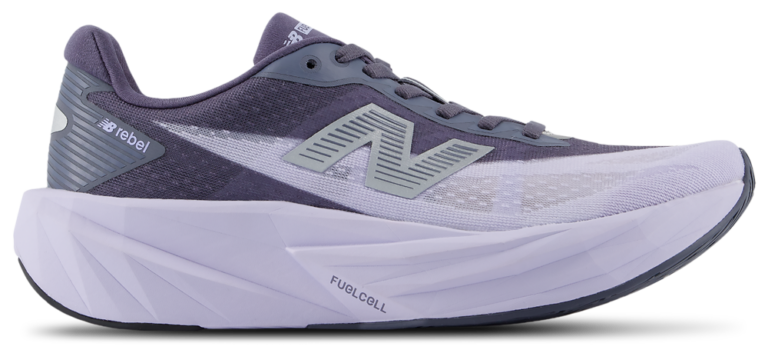 New Balance Fuelcell Rebel V5 - Women's Meteorite/Smoked Violet product view