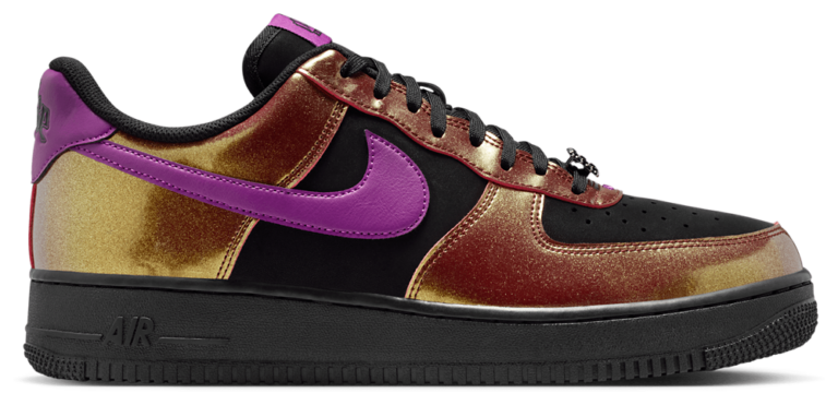 Nike Air Force 1 '07 LV8 - Men's Gold/Black/Bold Berry product view