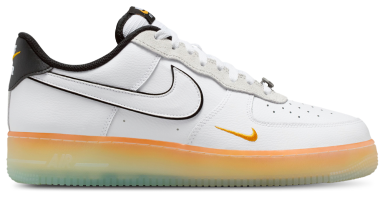 Nike Air Force 1 '07 - Men's Black/White/Orange Peel product view