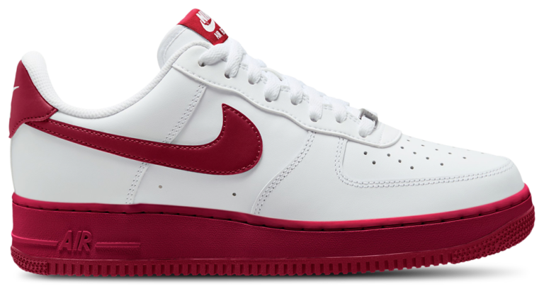 Nike Air Force 1 Low '07 - Men's White/Mtlc Silver/Team Red product view