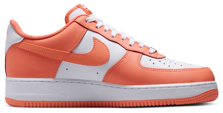 Nike Air Force 1 Low '07 - Men's White/White/Orange Frost product view