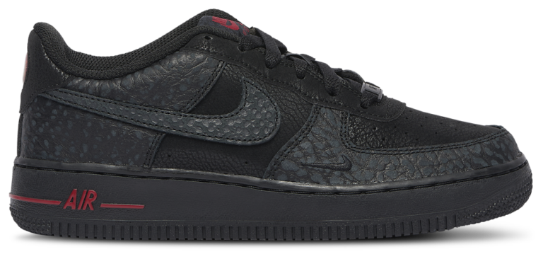 Nike Air Force 1 Low - Boys' Grade School Black/Grey/Red product view
