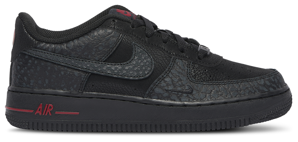 Nike Air Force 1 Low - Boys' Grade School Black/Grey/Red product view