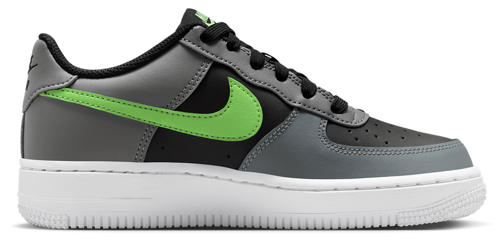 Nike Air Force 1 Low - Boys' Grade School Black/Lime Blast/Smoke Grey product view