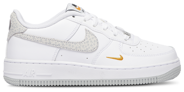 Nike Air Force 1 Low - Boys' Grade School White/Orange/Grey product view