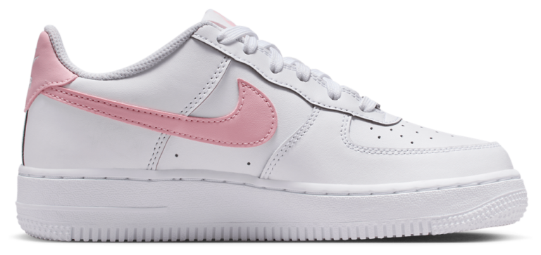 Nike Air Force 1 Low - Boys' Grade School White/White/Med Soft Pink product view