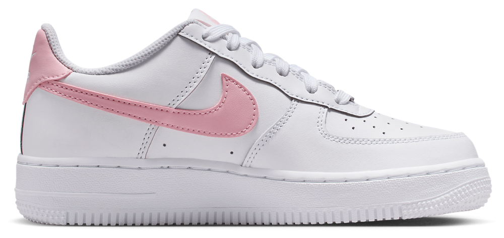 Nike Air Force 1 Low - Boys' Grade School White/White/Med Soft Pink product view
