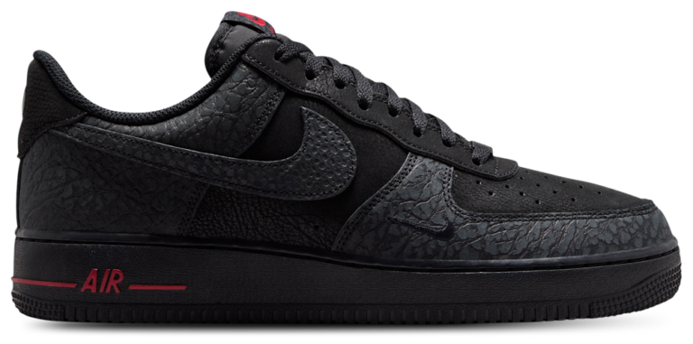 Nike Air Force 1 Low LE - Men's Black/Tough Red/Dark Smoke Grey product view