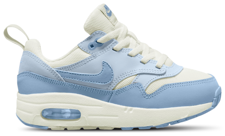 Nike Air Max 1 EasyOn - Girls' Preschool Sail/Blue product view