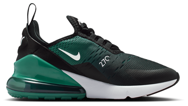 Nike Air Max 270 - Boys' Grade School Black/White/Evergreen Aura product view