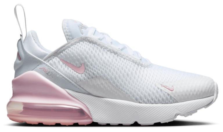 Nike Air Max 270 - Boys' Preschool White/Pink Foam/Lt Smoke Grey product view
