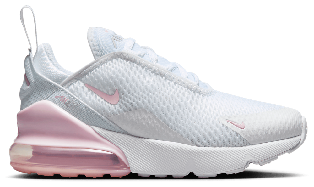 Nike Air Max 270 - Boys' Preschool White/Pink Foam/Lt Smoke Grey product view