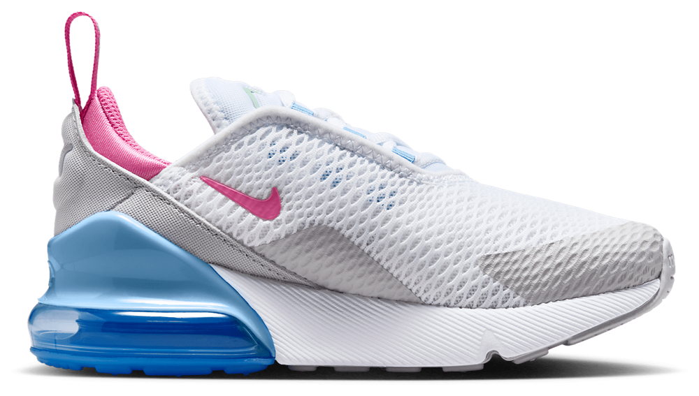 Nike Air Max 270 - Boys' Preschool White/Pinksicle/Football Blue product view