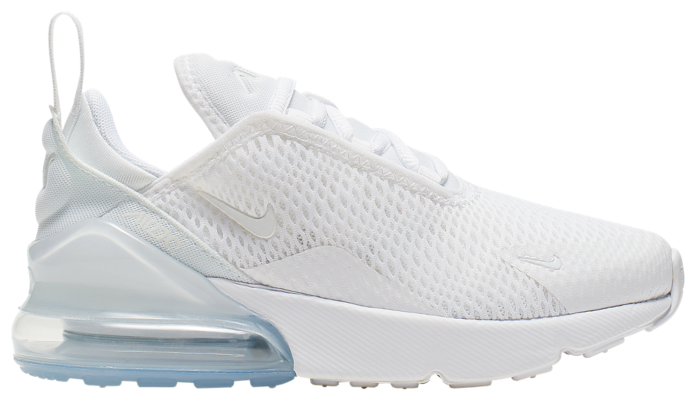 Nike Air Max 270 - Boys' Preschool White/White/Metallic Silver product view