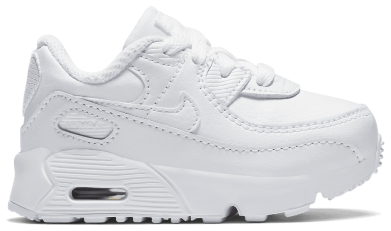 Nike Air Max 90 - Boys' Toddler White/White/Metallic Silver product view