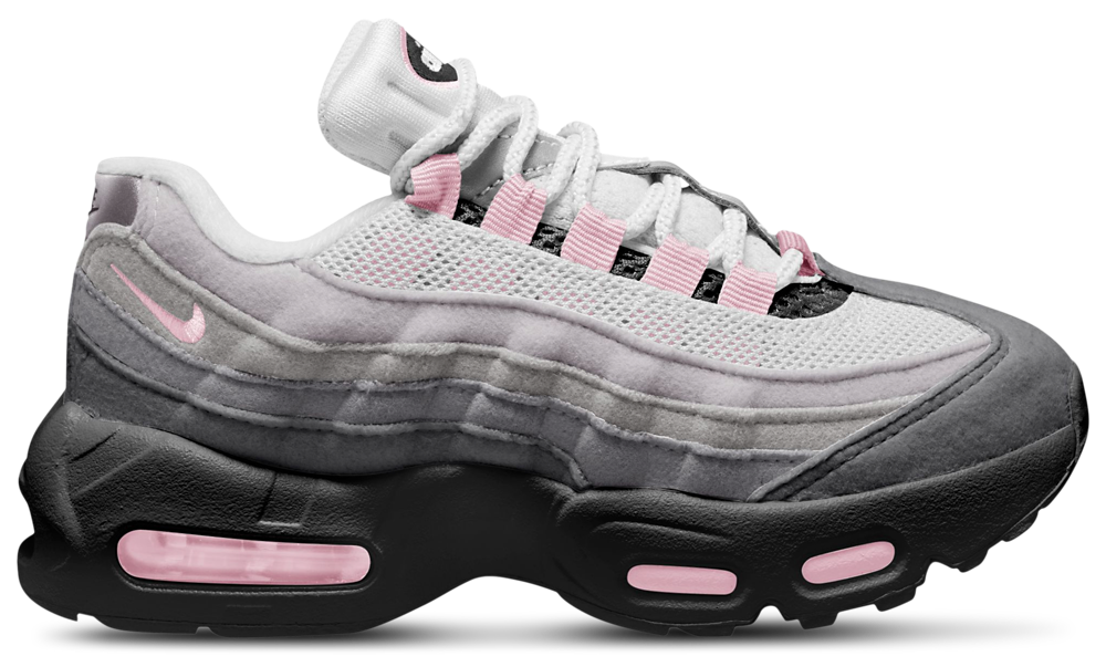 Nike Air Max 95 - Girls' Preschool Pink Foam/Medium Grey/Black product view