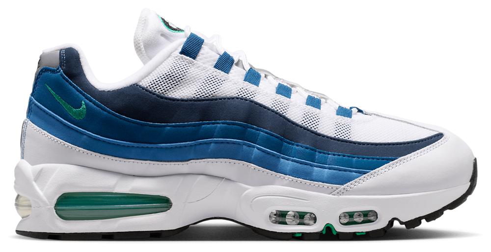Nike Air Max 95 - Men's Emerald Green/White/Lake Blue product view