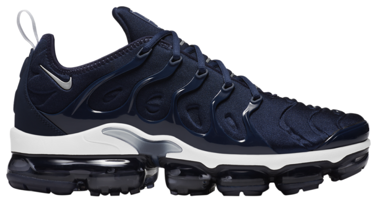Nike Air Vapormax Plus - Men's Midnight Navy/Metallic Silver/White product view