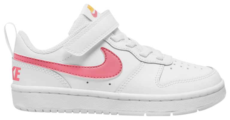 Nike Court Borough Low 2 - Boys' Preschool White/Coral Chalk/Laser Orange product view