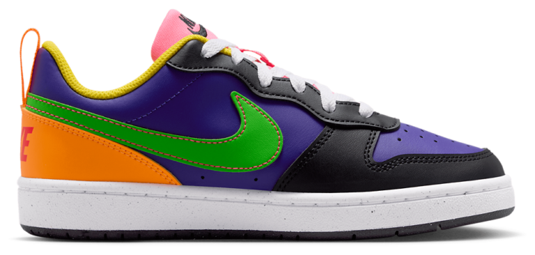 Nike Court Borough Low Recraft - Boys' Grade School Court Purple/Green Strike/Court Purple product view