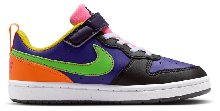 Nike Court Borough Low Recraft - Boys' Preschool Court Purple/Court Purple/Green Strike product view
