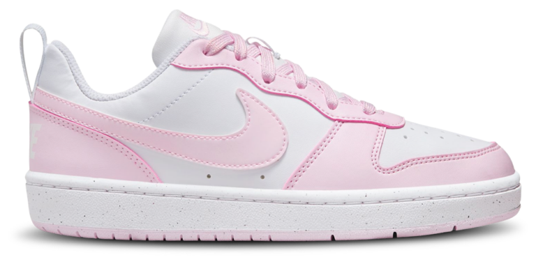 Nike Court Borough Low Recraft - Girls' Grade School White/Pink Foam product view