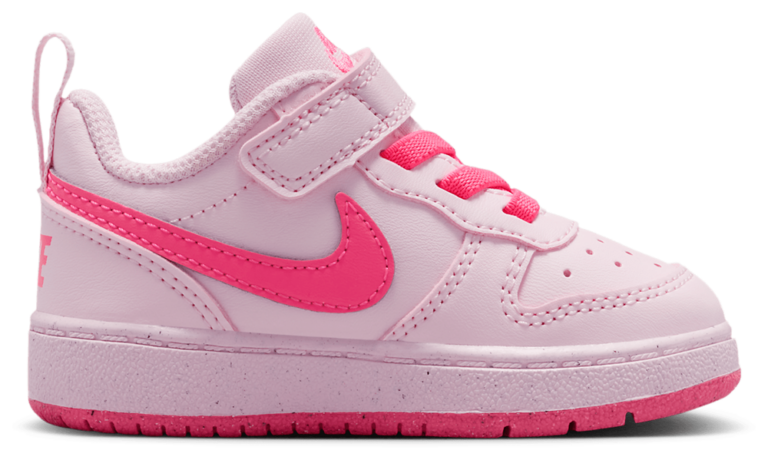 Nike Court Borough Low Recraft - Girls' Toddler Pink/White product view