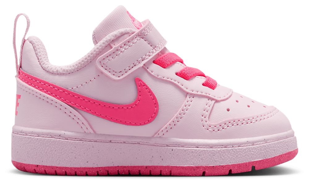 Nike Court Borough Low Recraft - Girls' Toddler Pink/White product view