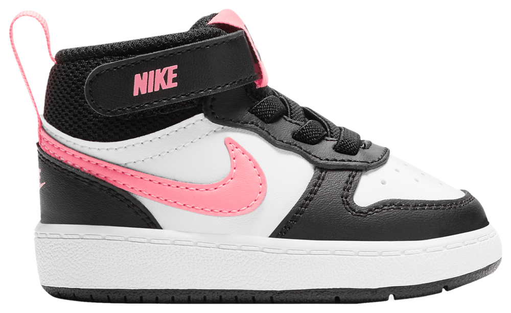 Nike Court Borough Mid 2 - Boys' Toddler Black/White/Sunset Pulse product view
