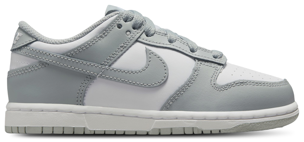 Nike Dunk Low - Boys' Preschool White/Light Smoke Grey/White product view
