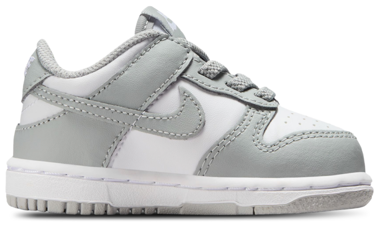 Nike Dunk Low - Boys' Toddler White/Light Smoke Grey/White product view