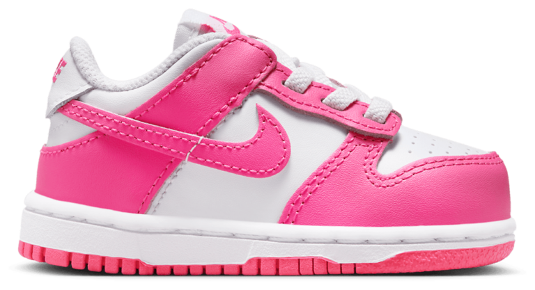 Nike Dunk Low - Girls' Toddler Laser Fuchsia/White product view