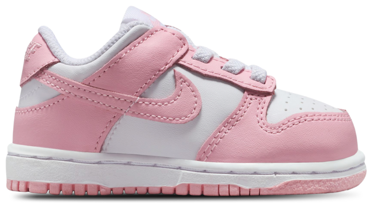 Nike Dunk Low - Girls' Toddler Soft Pink/White product view