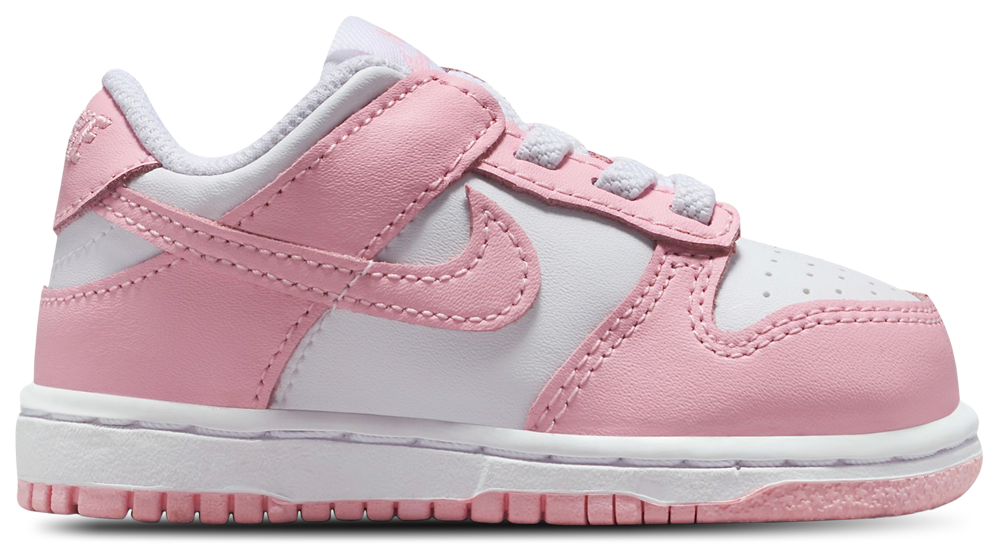 Nike Dunk Low - Girls' Toddler Soft Pink/White product view