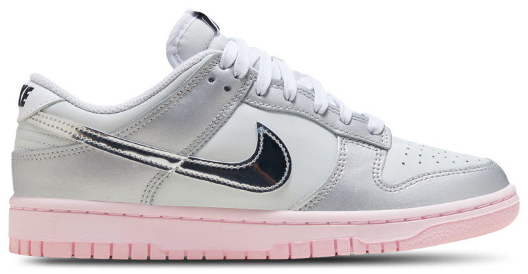 Nike Dunk Low LX - Women's Photon Dust/Metallic Silver/Pink Foam product view