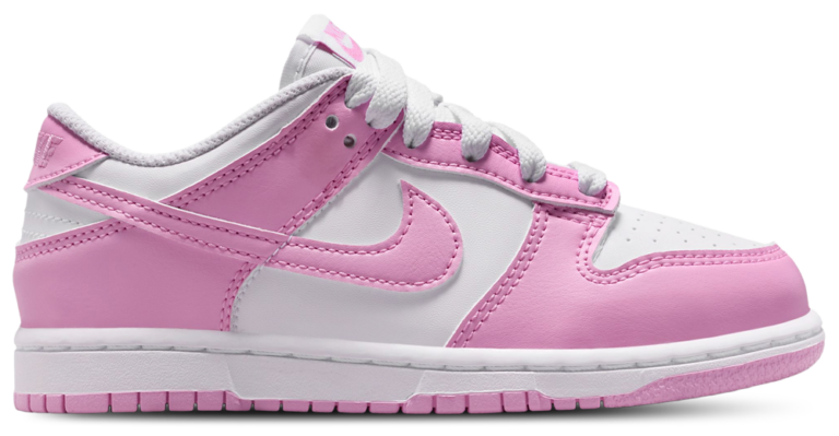 Nike Dunk Low N - Girls' Preschool Pink Rise/White product view