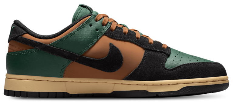 Nike Dunk Low Retro - Men's Black/Fir/Light British Tan product view